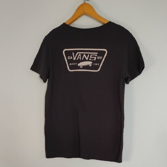 VANS Off the Wall Dark Black Short Sleeve Tee Men's Size S - Wear Skate - Picture 6 of 8